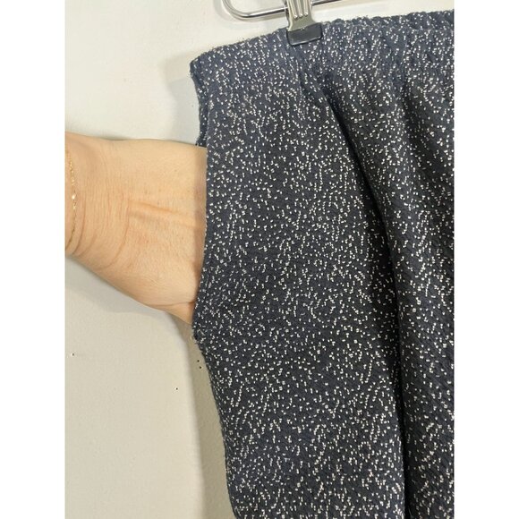 Lands End Polka Dot Sport Knit Pant Black L Active Straight Leg Preppy Neutral - Picture 7 of 10